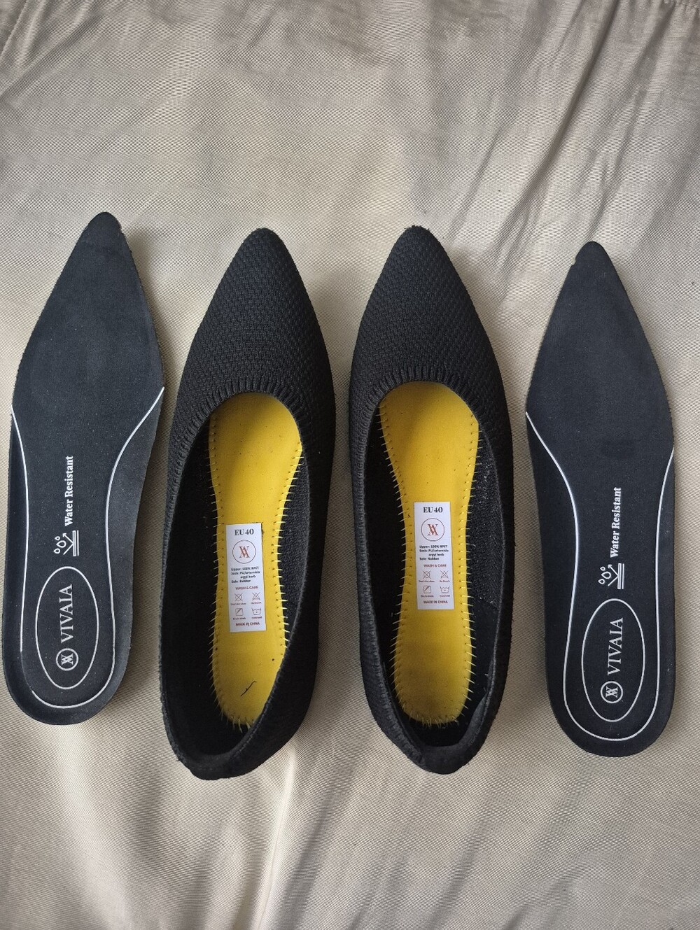 Vivaia Black Aria 5° Ballet Flats 40